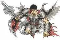 guts from berserk anime tattoo design idea