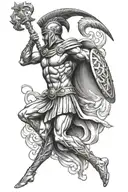 spartan god Hermes tattoo design idea
