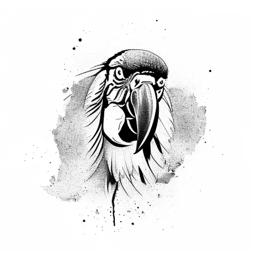 macaw tattoo design idea