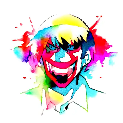 MrBeast Logo with Watercolour  tattoo design idea