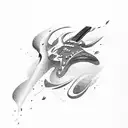 stratocaster, flying v, explorer guitar tattoo design idea