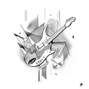stratocaster, flying v, explorer guitar tattoo design idea