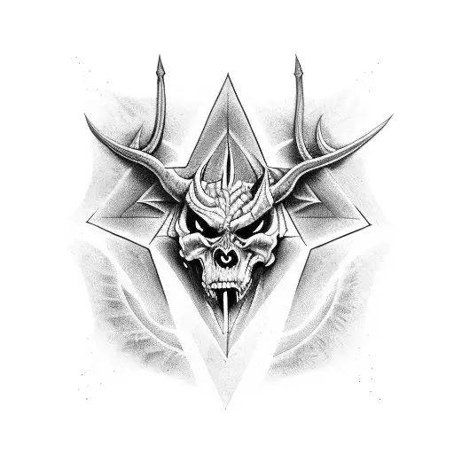 satanic affliction, atheist  tattoo design idea
