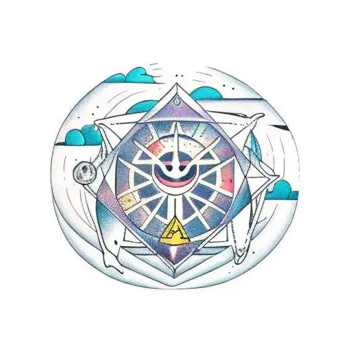 Leo and Aquarius constellations with stars tattoo design idea