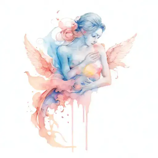 miscarriage pregnancy loss using surrealistic imagery tattoo design idea