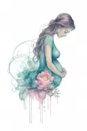 miscarriage pregnancy loss using surrealistic imagery tattoo design idea