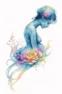 miscarriage pregnancy loss using surrealistic imagery tattoo design idea