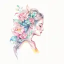 miscarriage pregnancy loss using surrealistic imagery tattoo design idea