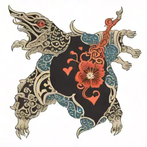 name of my son Giulia Maria to perform an Heart shapes  tattoo design idea