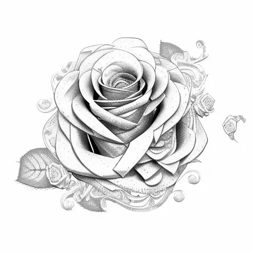 Versace and roses tattoo design idea