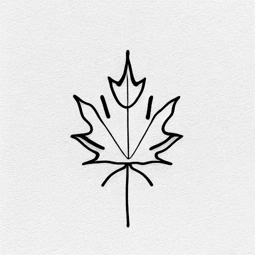 snorkelling with maple leaf on hand tattoo design idea
