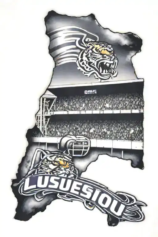 7:00 dad passed away LSU football stadium tattoo design idea