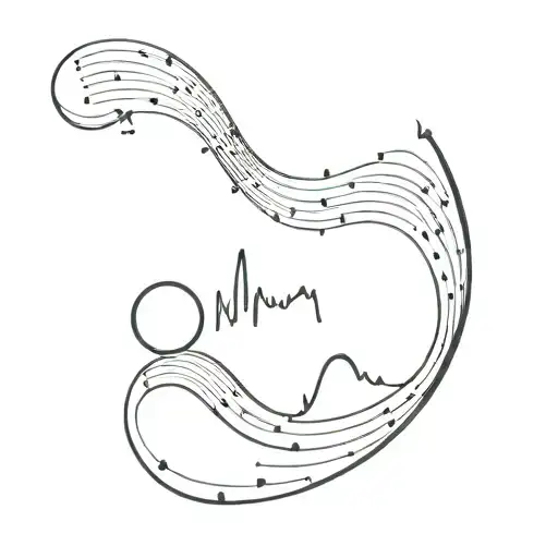 Sound waves forming a waveform of a favorite song lyric "It's just a spark but it's enough to keep me going." tattoo design idea