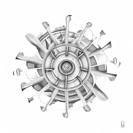 aircraft propellor tattoo design idea