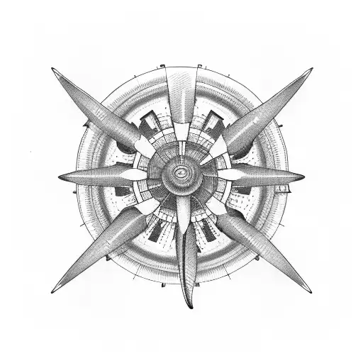 propellor aviation tattoo design idea