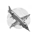 Aeroplane tattoo design idea