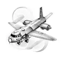 Aeroplane tattoo design idea