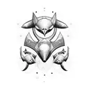 Aeroplane tattoo design idea