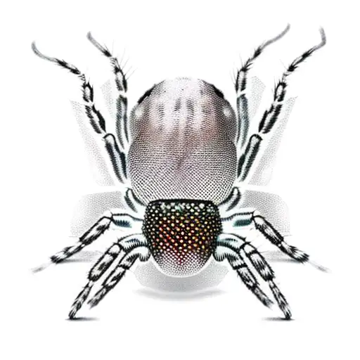 spider shedding skin tattoo design idea
