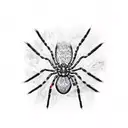 spider shedding skin tattoo design idea