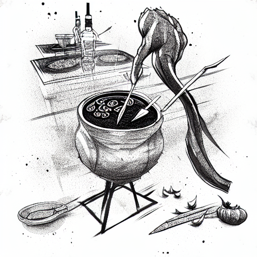 bbq spicy  tattoo design idea