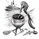 bbq spicy  tattoo design idea