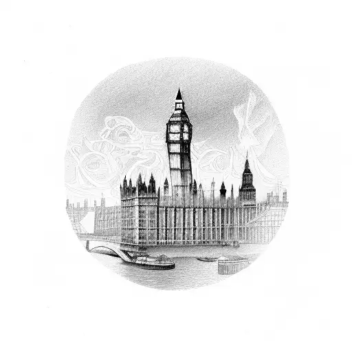 London 1800s Street corner tattoo design idea