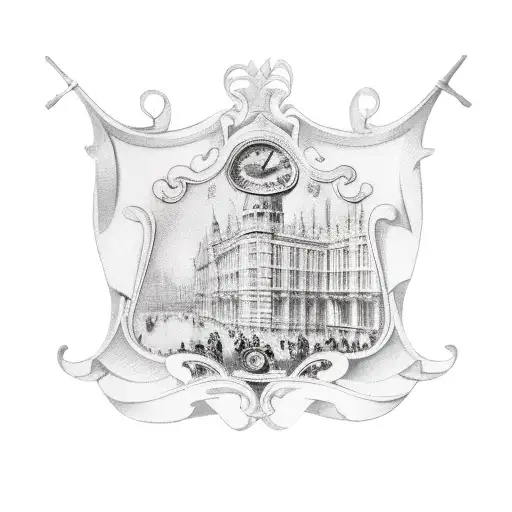 London 1800s Street corner sign tattoo design idea