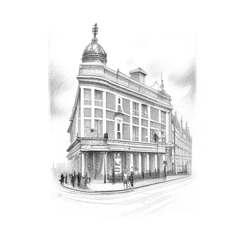 London 1800s Street corner sign tattoo design idea