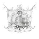 London 1800s Street corner sign tattoo design idea