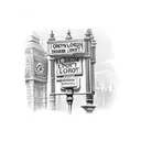 London 1800s Street corner sign tattoo design idea