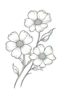 daisy and sweet pea tattoo design idea