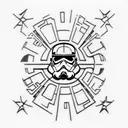 star wars republic logo tattoo design idea