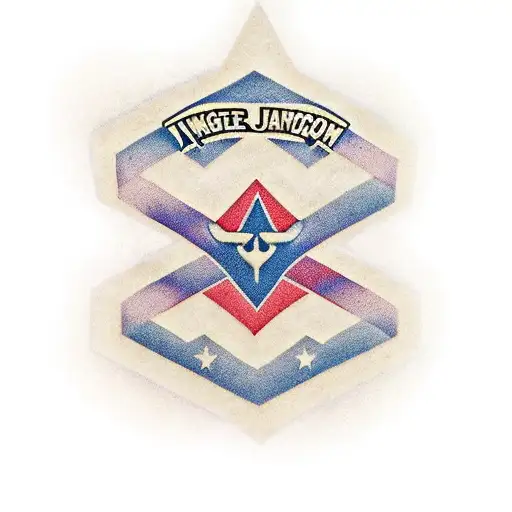 navy chevron tattoo design idea