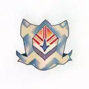 navy chevron tattoo design idea