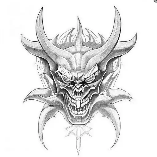 demon devil evil tattoo design idea