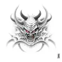 demon devil evil Japanese tattoo design idea