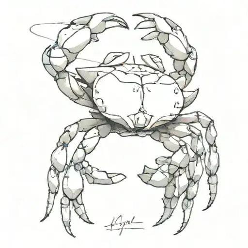 The crab that can't hang itself because it doesn't have a neck tattoo design idea