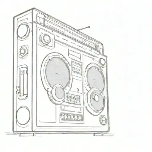 boombox tattoo design idea