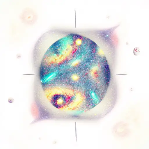 Telescope with stars and galaxies in the background tattoo design idea