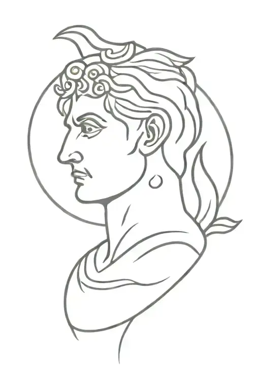 apollo greek god tattoo design idea