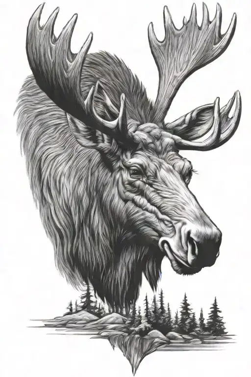 moose head tattoo design tattoo design idea