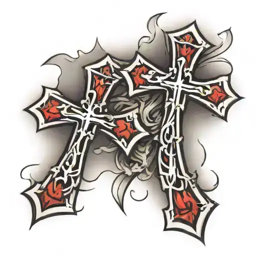 three crosses  tattoo design idea