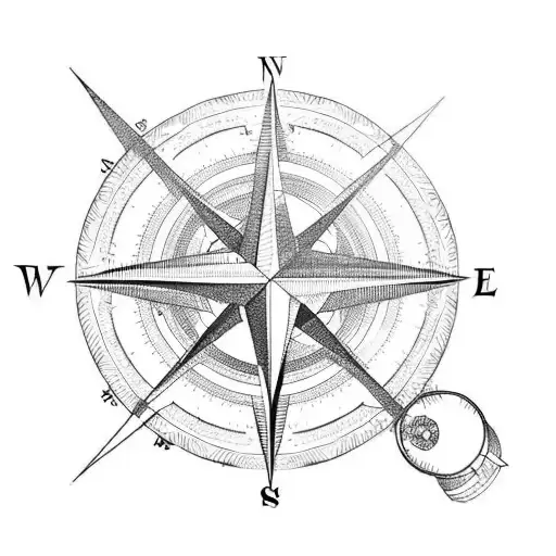 Compass  tattoo design idea