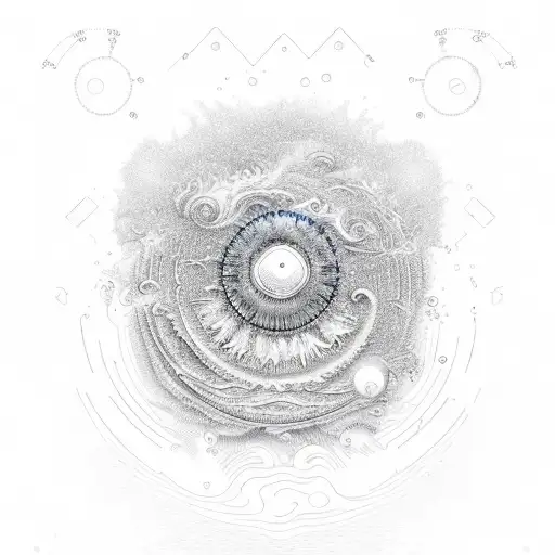 Ocean Wave, brain waves, ADHD, dopamine, sun, universe, chemicals, maze, code, gothic, sound tattoo design idea