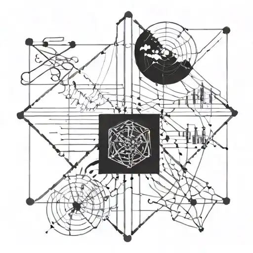 financial market graph intertwined tattoo design idea