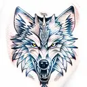 Angry Wolf tattoo design idea