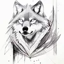 Wolf tattoo design idea