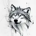 Wolf tattoo design idea