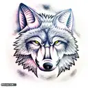 Angry Wolf tattoo design idea